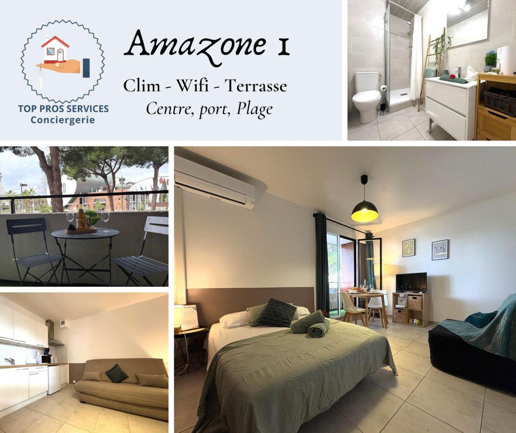 L'amazone Plein Centre Plages A 2min Clim Wifi Sur Le Port - Prosconciergerie- *