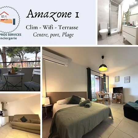 L'Amazone Studio Plein Centre Plages A 2Min Clim Wifi Sur Le Port - Top Prosconciergerie- La Grande-Motte Exterior photo